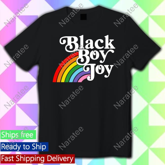 Black Boy Joy Rainbow T Shirt