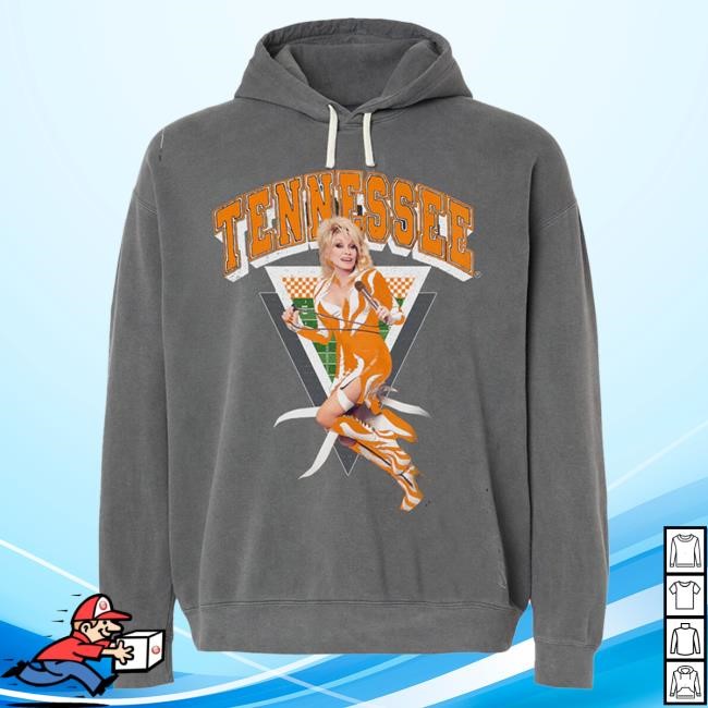 Official Dolly Parton Merch Store Shop Dolly Parton Rockstar Vols Charcoal Thrifted Distressed Attractive Hoodie DollyParton