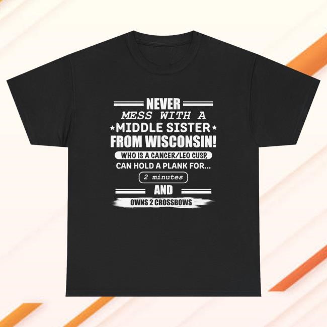 Fan Identity Style Dropout TV Middle Sister From Wisconsin Tee