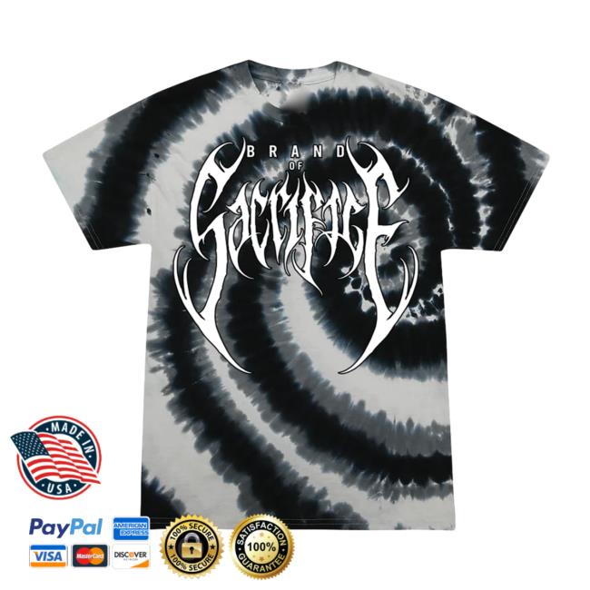 Official Brand Of Sacrifice Store Sacrifice Black Swirl Tie Dye Tee Shirt