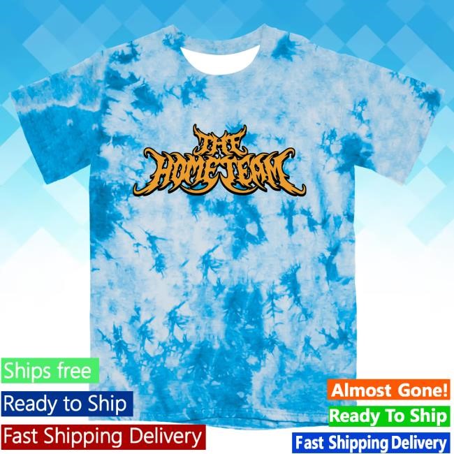 Official The Home Team Merch Store Shop Tie Dye Metal Logo Shirt New (Blue)