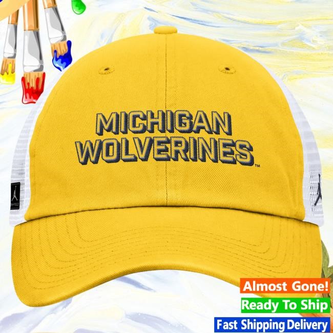 Michigan Wolverines Nike Jordan Yellow Club Trucker Hat The M Den Official Shop