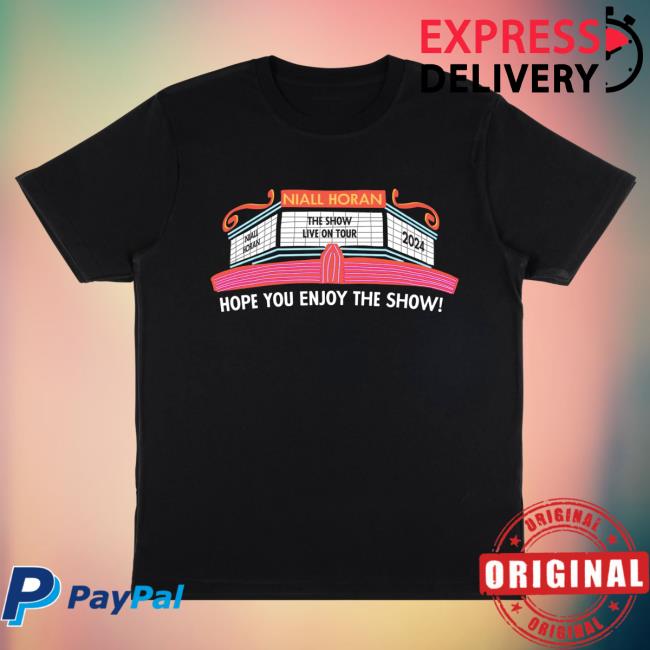 Official Niall Horan Merch Theatre Marquee Cities Black Tees