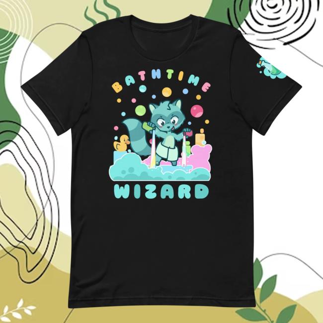 Official Pretend Again Bathtime Wizard T-Shirts Black (OwO / Oh Woah! Shirt) Pretendagain