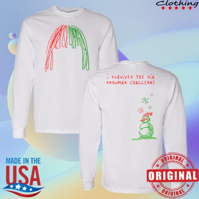 Official Sia Merch Store Shop Sia Snowman Long Sleeve New Shirt