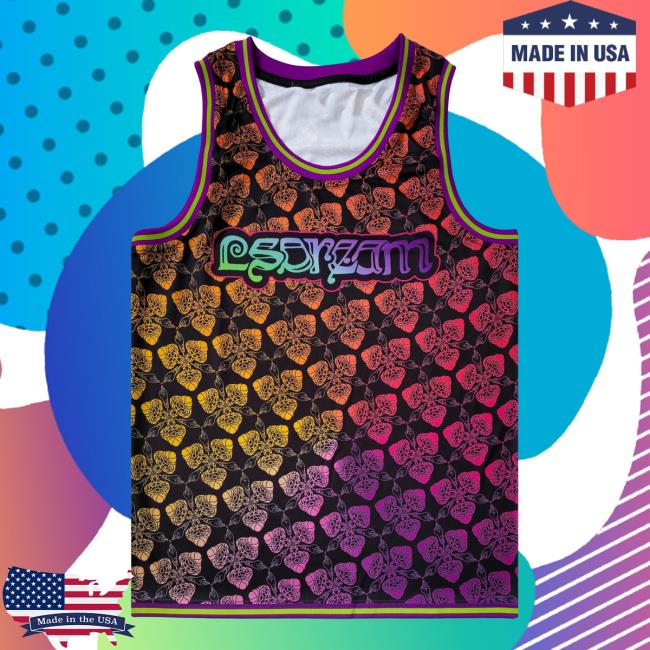 Official Lsdreammusic LSDREAM - Rainbow Basketball Jersey - Mushkaba Top Shirt