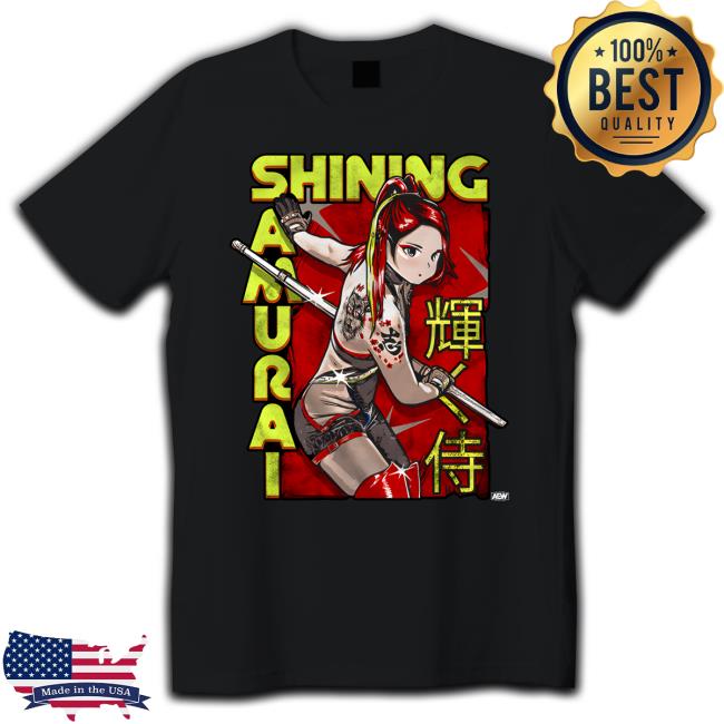 Shop AEW Hikaru Shida Shining Samurai Anime Shirt