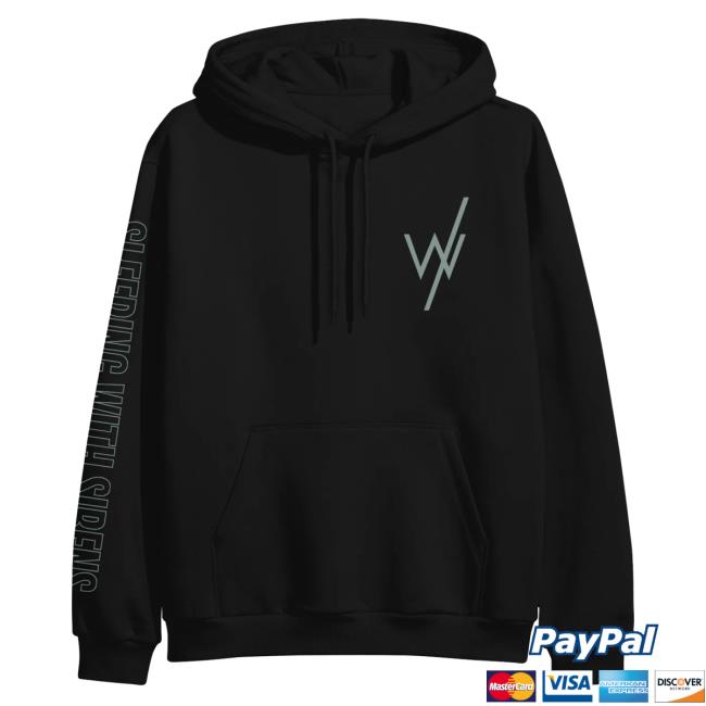 Official Sleeping With Sirens Merch Let's Cheers To This (Banner) Black Pullover Hoodie