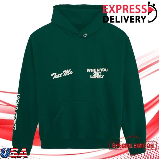 Official Lonely Ghost Apparel Clothing Text Me When You Get Lonely Heavyweight Sweater Green