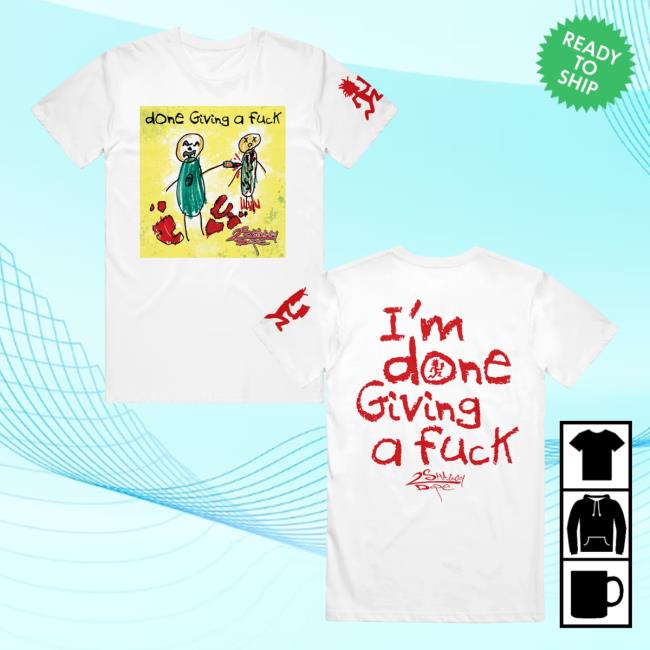 Official Icp Merch Clothing Store Insane Clown Posse Shaggy 2 Dope I'm Done Giving A Fuck White Top Shirt