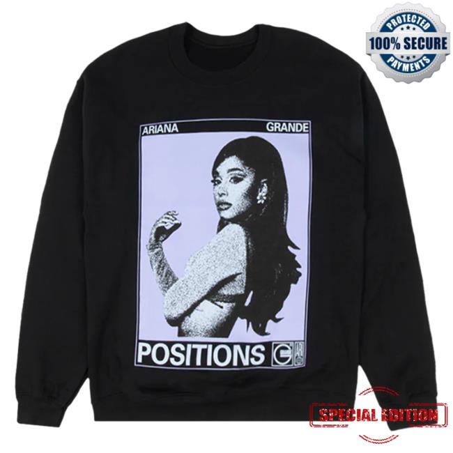 Official Ariana Grande Apparel Clothing Merch Store Positions Photo Crewneck Ariana Grande Shop