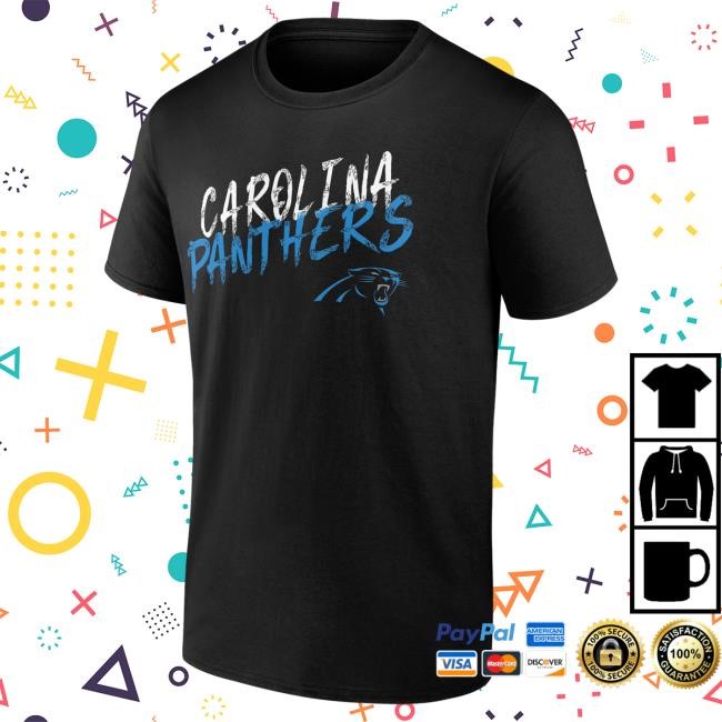 Carolina Panthers Hustle NFL Football Minimal Logo Hustle NFL Football Carolina Panthers Print Shirt