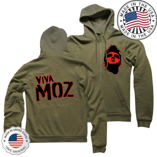 Mporium Viva Moz Army Green Zip Up Hoodies Official Morrissey Merch Store Shop