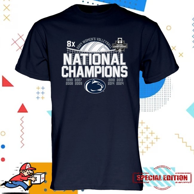 Blue 84 2024 Psu Women's Volleyball National Champions Tee New Shirt
