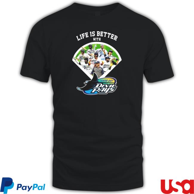 Official Life is better with tampa bay devil rays signature Sweatshirt