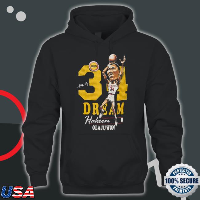 Mitchell & Ness Hakeem Olajuwon Houston Rockets Hardwood Classics Caricature Shirts Mitchell & Ness Hakeem Olajuwon Houston Rockets Hardwood Classics Caricature T Shirt
