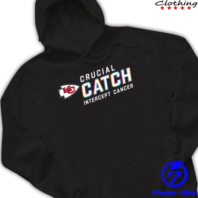 Kansas City Chiefs Crucial Catch Intercept Cancer 2023 Hooded Sweatshirt