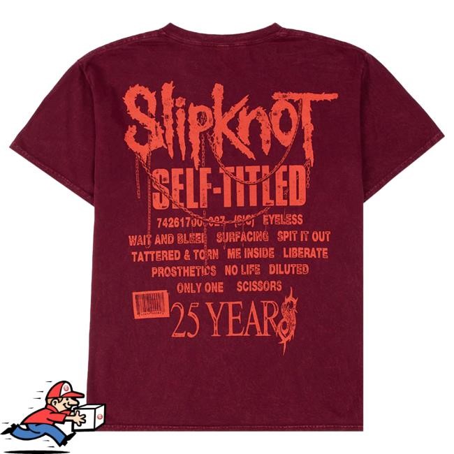 Official Slipknot Merch Store Self Titled 25 Years Hot Shirt