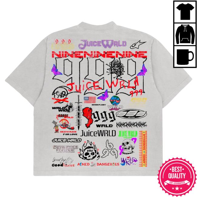 Official 999 Club Juice Wrld Merch Store 999 Wrld Moto Tee 999Club Clothing Juicewrld