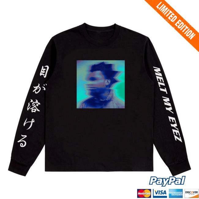 Denzel Curry Official Merch Shop Melt My Eyez Black Retro Long Sleeve Shirt