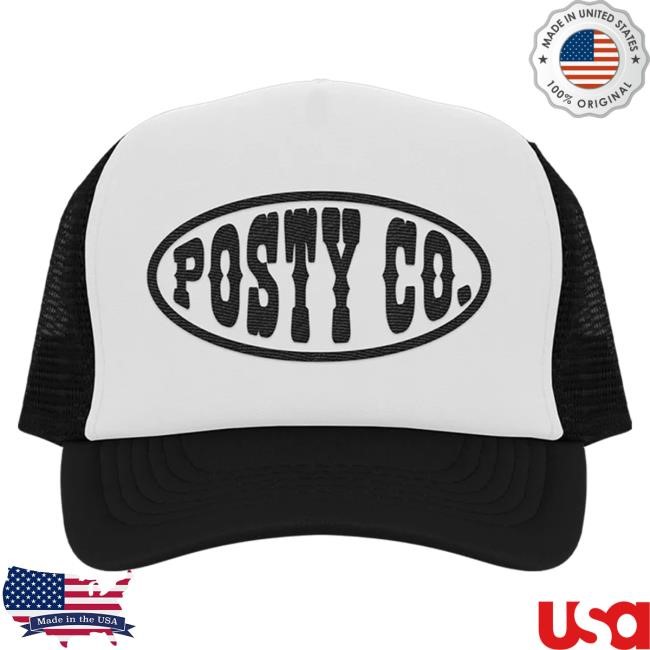 Official Post Malone Merch Store Posty Co Trucker Cap Black