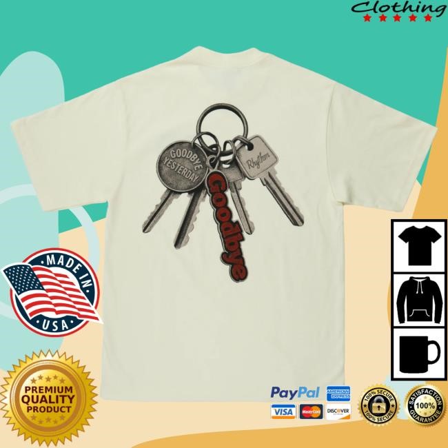 Minimalist Goodbye Yesterday Keychain T-Shirt - Elevation Rhythm Staple