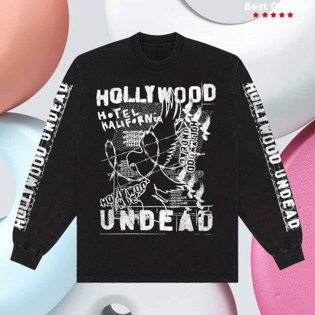 Hollywood Undead Merch Store Hk Collage Long Sleeve Tee Shirt Black HollywoodUndead