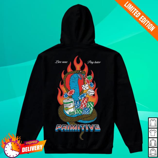 Official Primitive Skateboarding Apparel Clothing Merch Store Shop Cobra Live Now Pay Later Crew Black