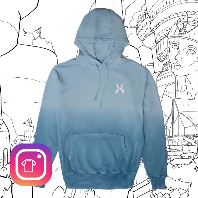 Excision Merch Sliced Logo Ombre Hoody