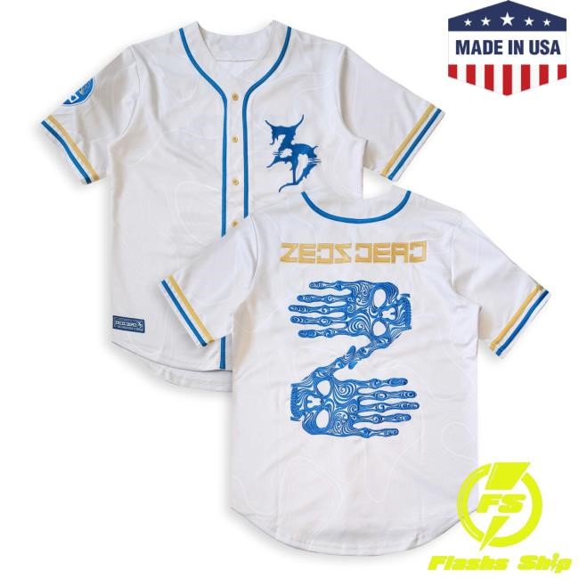 Official Zeds Dead Merch Zeds Dead - Paths Collide - Cream - Baseball Jersey Sweaters Zeds Dead Apparel Clothing Shop ZedsDead