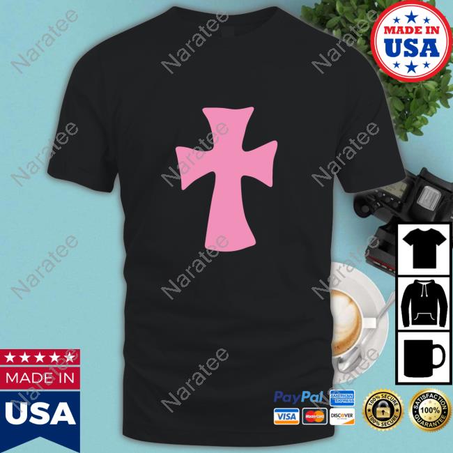 Lil Uzi Merch Pink Cross Hooded Sweatshirt Liluziofficial