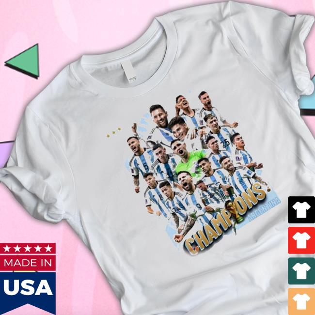 Official Argentina Football 2022 World Cup Qatar Champions Lionel Messi Hoodies