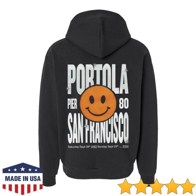 B – Portola Puff Smiley New Hoodie – Portola Music Festival Merch