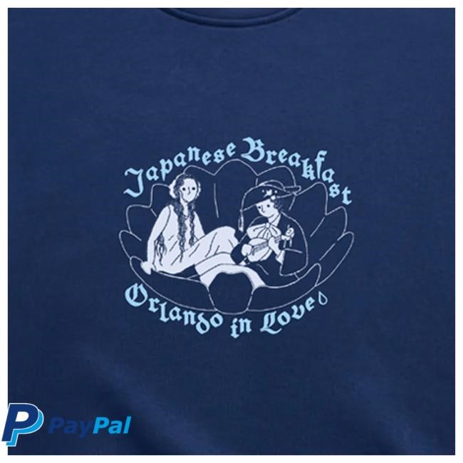 Official Japanese Breakfast Merch Store Japanese Breakfast Orlando in Love Cobalt Popover Sweatshirt JapaneseBreakfast
