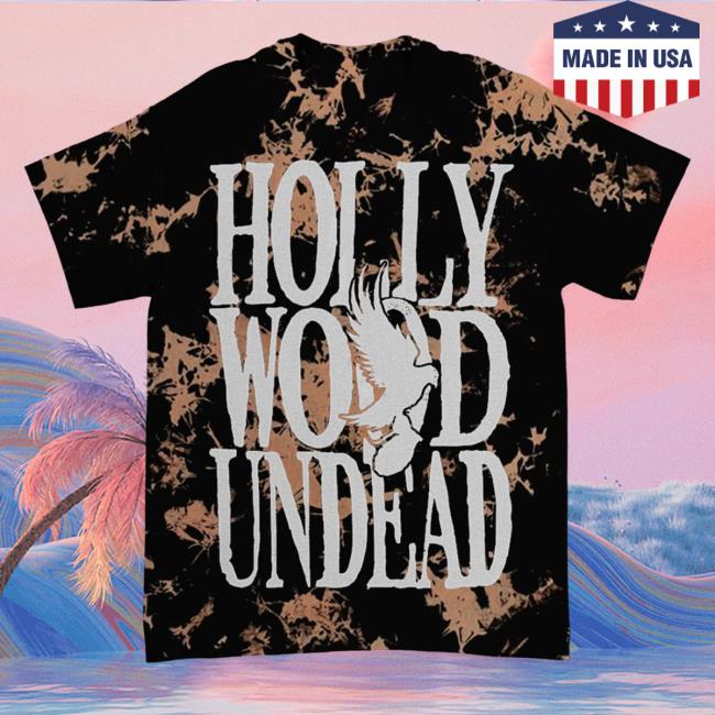 Hollywood Undead Merch Stacked Dove & Grenade Logo Dye T Shirts