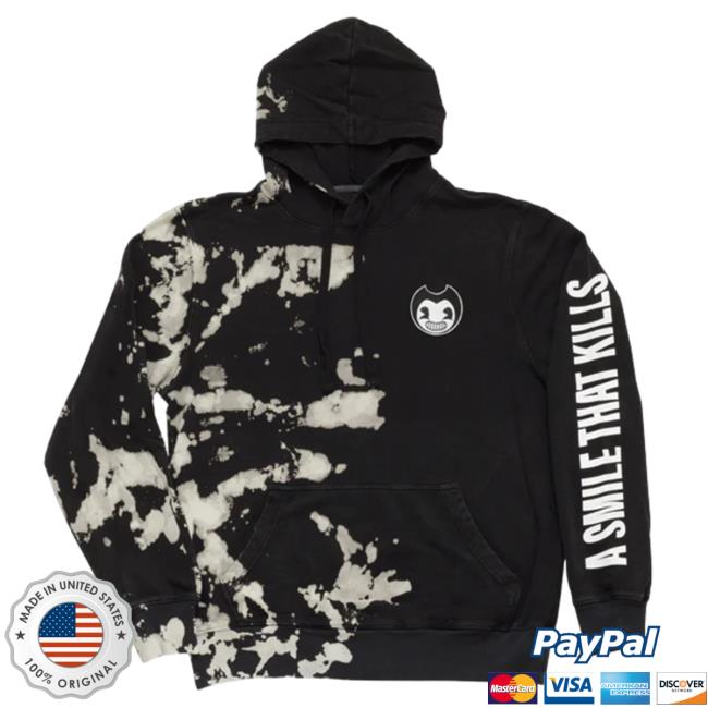 Official Bendy Bendy Smile Kills Tie Dye Hoodie