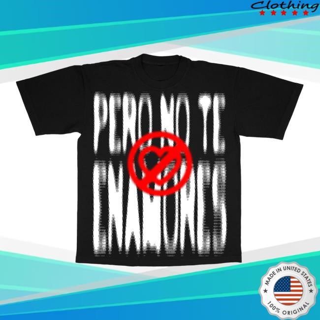 Official Fuerza Regida Merch Store PNTE Blurry Heart - Black Shirt
