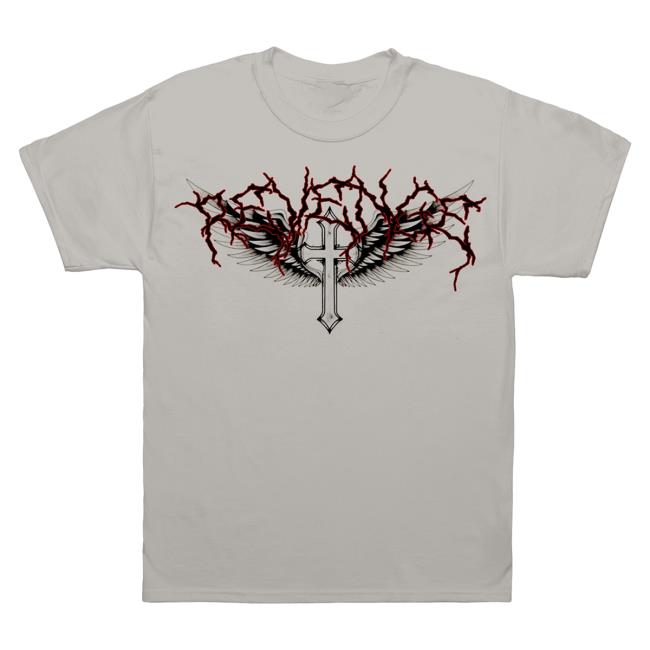 Official Revenge XXXTentacion Apparel Clothing Store Shop Revenge Lightning Reaper Tee Shirt Gray XXX Tentacion Merch