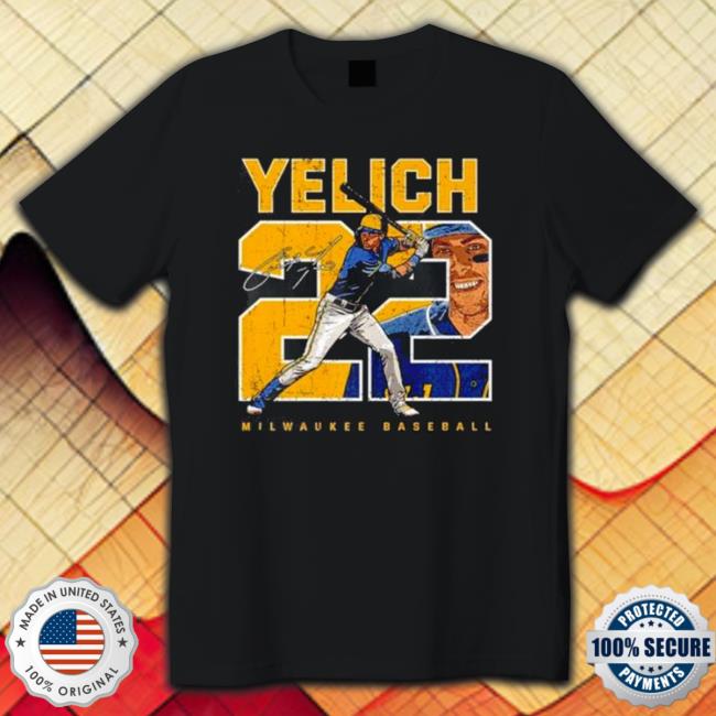 Number And Portrait Christian Yelich Milwaukee Signature Sweaters