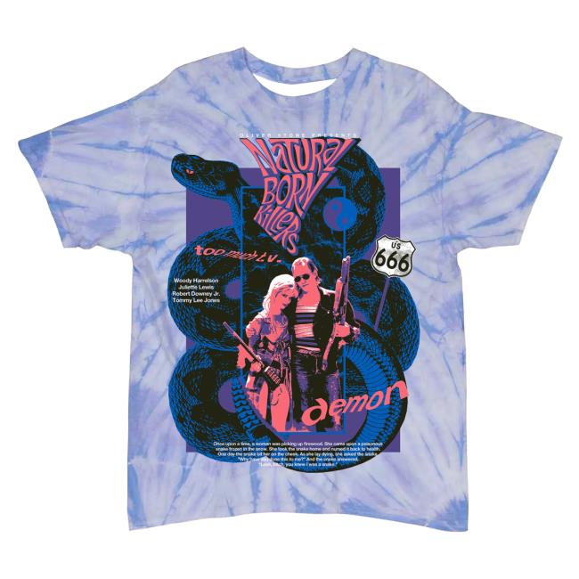 Official Studiohouse Designs Merch Store Natural Born Killers Tiedye Shirts Purple/Blue Studiohouse Designs Apparel Clothing Shop StudiohouseDesigns
