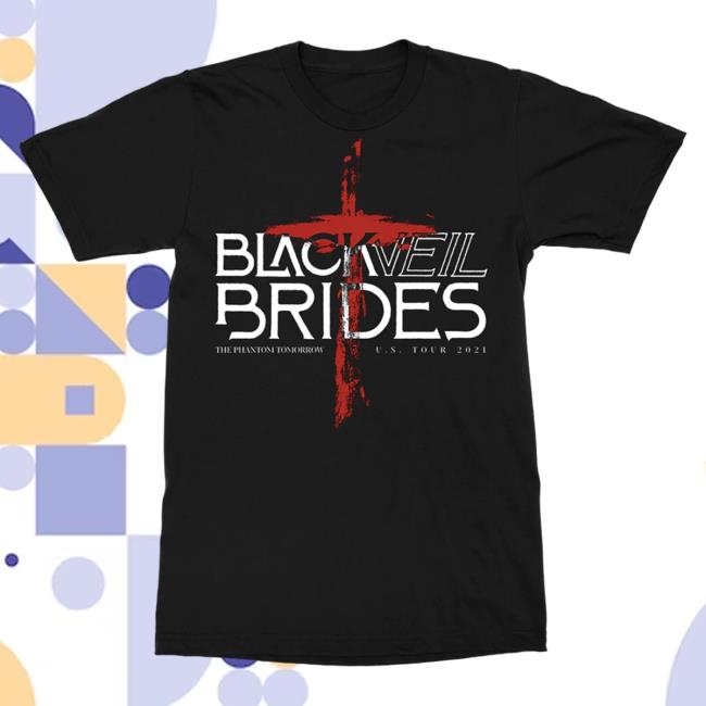 Official Black Veil Brides Merch Store Black Veil Brides Red Cross Tour Popover Shirt Black Veil Brides Clothing Shop