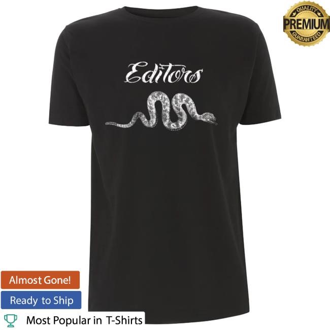 Snake Black Short Sleeve Tee Editors Band