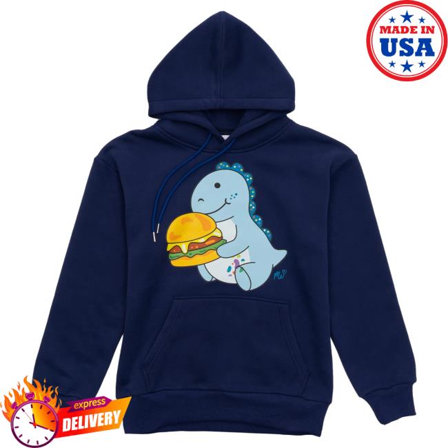 Official Moriah Elizabeth Merch Store Shop Cousin Derp Burger Hoodie Navy Blue MoriahElizabeth