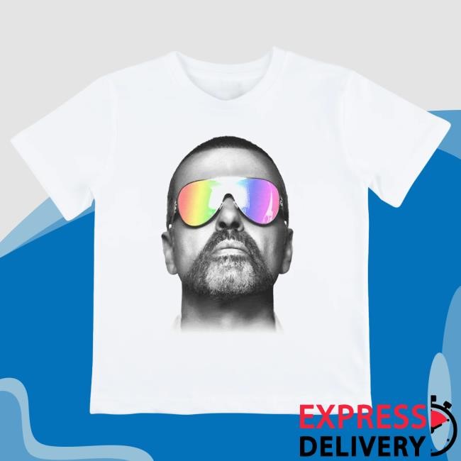 Official George Michael Merch Store George Michael Rainbow Shades Popover Shirt