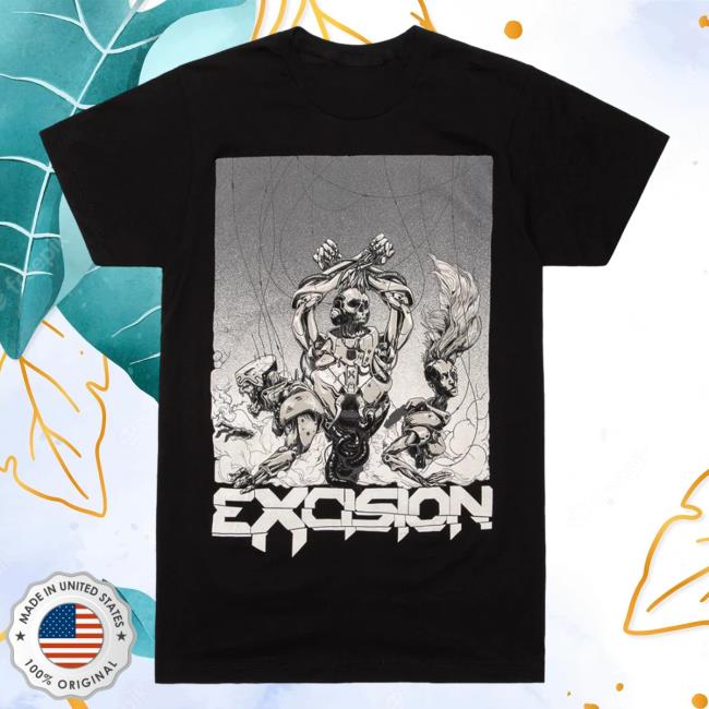 Official Excision Merch Moshpit Unisex Top Shirt Black/Grey