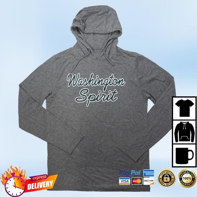 Official Washington Spirit Stadium Shop Spirit Script Lightweight Attractive Hoodie