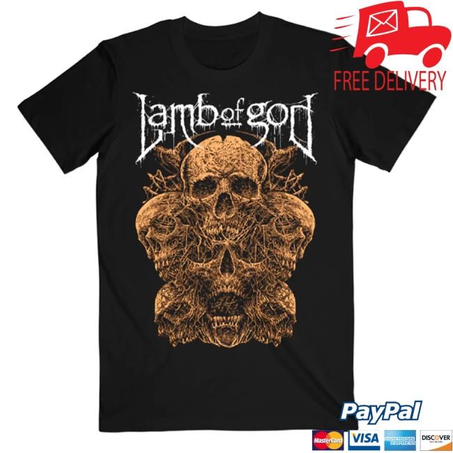 Official Lamb Of God Merch Store Lamb Of God Rooted Skull Tshirt