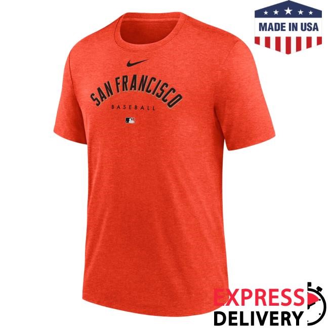Nike San Francisco Giants Orange Early Work Short Sleeve Fashion Shirts | Rally House Official Merch Store – Buy Official MLB T Shirt