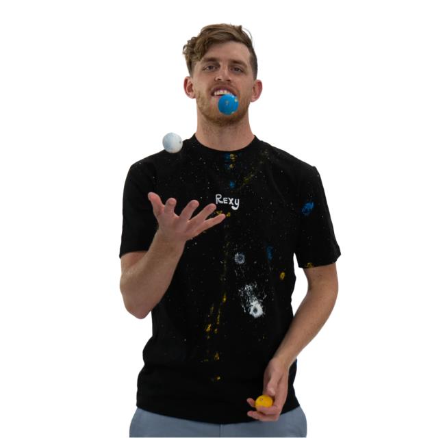 How Ridiculous Merch Golf Ball Splatter Black Shirt
