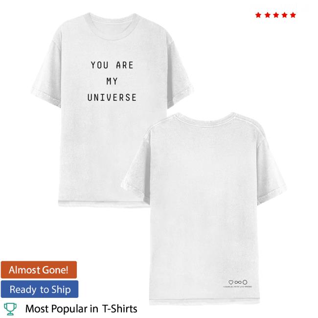 Official Coldplay Merch Store Shop You Are My Universe T-Shirt White Cold Play Apparel Clothing